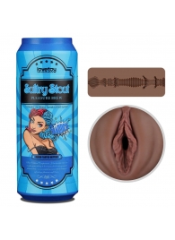 Коричневый мастурбатор-вагина Pleasure Brew Masturbator-Sultry Stout в банке - Lovetoy - в Пскове купить с доставкой