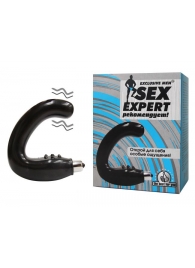 Чёрный массажёр простаты серии Sex Expert - Sex Expert - в Пскове купить с доставкой