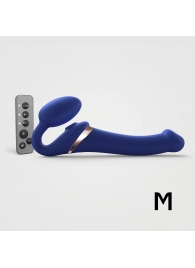 Синий безремневой страпон Multi Orgasm Size M с клиторальной стимуляцией - Strap-on-me - купить с доставкой в Пскове