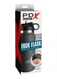 Серый мастурбатор в виде бутылки F*ck Flask - Pipedream - в Пскове купить с доставкой