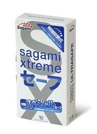 Презервативы Sagami Xtreme Ultrasafe с двойным количеством смазки - 10 шт. - Sagami - купить с доставкой в Пскове