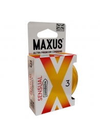 Презервативы анатомической формы Maxus Sensual - 3 шт. - Maxus - купить с доставкой в Пскове