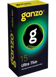 Прозрачные ультратонкие презервативы Ganzo Ultra thin - 15 шт. - Ganzo - купить с доставкой в Пскове