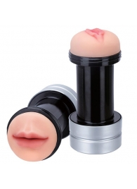 Двусторонний мастурбатор REALSTUFF 2 IN 1 HUMMER MOUTH   VAGINA - ротик и вагина - Dream Toys - в Пскове купить с доставкой