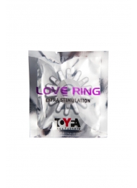 Прозрачное гелевое эрекционное кольцо с шипиками - Toyfa Basic - в Пскове купить с доставкой