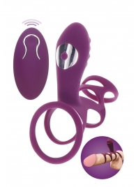 Фиолетовая эрекционная вибронасадка Halo Halo C-Ring Sleeve - Toy Joy - в Пскове купить с доставкой