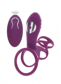 Фиолетовая эрекционная вибронасадка Halo Halo C-Ring Sleeve - Toy Joy - в Пскове купить с доставкой