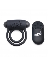 Черное эрекционное виброкольцо 28X Remote Control Vibrating Cock Ring   Bullet - XR Brands - в Пскове купить с доставкой