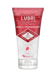 Интимный гель-смазка на водной основе Lubrimax Magic Strawberry - 75 мл. - ИнтелБИО - купить с доставкой в Пскове