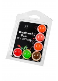 Набор из 6 шариков с ароматизированными массажными маслами Brazilian Balls - Secret Play - купить с доставкой в Пскове