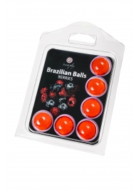 Набор из 6 шариков с массажным маслом Brazilian Balls с ароматом ягод - Secret Play - купить с доставкой в Пскове