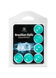 Набор из 6 шариков с массажным маслом Brazilian Balls с охлаждающим эффектом - Secret Play - купить с доставкой в Пскове