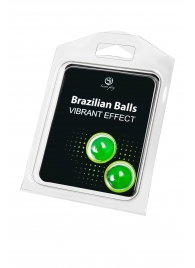 Набор из 2 шариков с массажным маслом Brazilian Balls с эффектом вибрации - Secret Play - купить с доставкой в Пскове