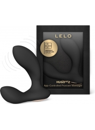 Черный вибростимулятор простаты Hugo 2 - Lelo - в Пскове купить с доставкой