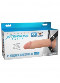 Полый страпон на ремнях 6’’ Hollow Silicone Strap-on - Pipedream - купить с доставкой в Пскове