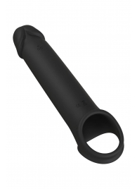 Черная насадка-удлинитель с вибрацией Vibrating Extender With Remote - Dream Toys - в Пскове купить с доставкой