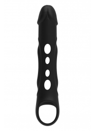 Черная насадка-удлинитель Vibrating Extender With Remote с вибрацией - Dream Toys - в Пскове купить с доставкой
