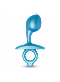 Голубая анальная пробка для массажа простаты Bulb Silicone Prostate Plug - 10,7 см. - b-Vibe - в Пскове купить с доставкой