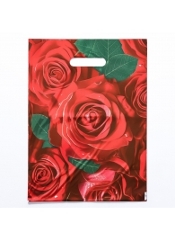 Пакет с цветочным принтом и вырубной ручкой (30х40 см) - Сима-Ленд - купить с доставкой в Пскове