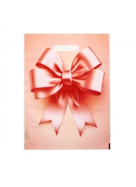 Пакет с принтом в виде банта с вырубной ручкой (30х40 см) - Сима-Ленд - купить с доставкой в Пскове