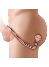 Кольцо на пенис с анальным стимулятором Stainless Steel Anal Hook   Cock Ring - BlueLine - в Пскове купить с доставкой
