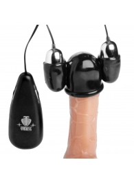 Черная стимулирующая насадка для головки полового члена Multi Speed Vibrating Penis Head Teaser - XR Brands - в Пскове купить с доставкой