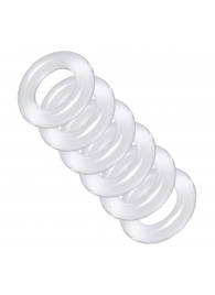 Комплект из 6 прозрачных эрекционных колец Ring Master Custom Ball Stretcher Kit - XR Brands - в Пскове купить с доставкой