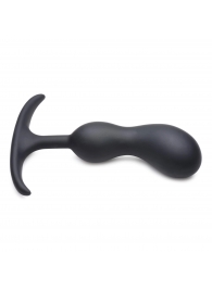 Черный массажер простаты с утяжелителями Premium Silicone Weighted Prostate Plug Medium - 16,3 см. - XR Brands - в Пскове купить с доставкой