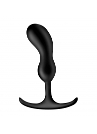Черный массажер простаты с утяжелителями Premium Silicone Weighted Prostate Plug Medium - 16,3 см. - XR Brands - в Пскове купить с доставкой