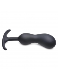 Черный массажер простаты с утяжелителями Premium Silicone Weighted Prostate Plug Large - 18,8 см. - XR Brands - в Пскове купить с доставкой