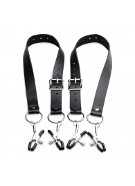 Ремни с зажимами для половых губ Spread Labia Spreader Straps with Clamps - XR Brands - купить с доставкой в Пскове