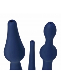 Набор из 3 универсальных насадок для анального душа Universal 3 Piece Silicone Enema Attachment Set - XR Brands - купить с доставкой в Пскове