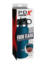 Смуглый мастурбатор-вагина в синей колбе F*ck Flask - Pipedream - в Пскове купить с доставкой