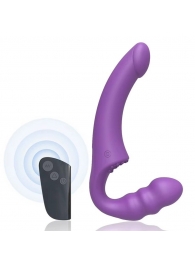 Фиолетовый безремневой страпон Straples Strap-On Dildo - Erokay - купить с доставкой в Пскове