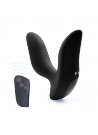 Черный вибромассажер простаты 3,5’’ Remote Control Curve P-spot Massager - 12 см. - Erokay - в Пскове купить с доставкой