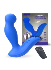 Синий вибромассажер простаты 3,5’’ Remote Control P-spot Massager - 12,5 см. - Erokay - в Пскове купить с доставкой