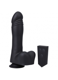 Черная мини-машина на присоске Piston Thruster - Doc Johnson - купить с доставкой в Пскове