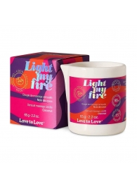 Массажная свеча Light My Fire Coconut с ароматом кокоса - 65 гр. - Love to Love - купить с доставкой в Пскове
