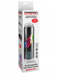 Перезаряжаемый мастурбатор-ротик Extreme Toyz Rechargeable Roto-Bator Mouth - Pipedream - в Пскове купить с доставкой