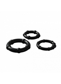 Набор из 3 черных эрекционных колец Babooom Ring Set - Adrien Lastic - в Пскове купить с доставкой