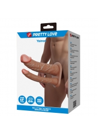 Реалистичная полая насадка на член для двойного проникновения Yairon - 17,5 см. - Baile - купить с доставкой в Пскове