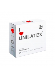 Ультратонкие презервативы Unilatex Ultra Thin - 3 шт. - Unilatex - купить с доставкой в Пскове