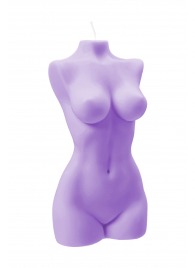 Фиолетовая интерьерная свеча в форме женского торса - 850 гр. - Pecado - купить с доставкой в Пскове