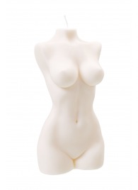 Белая интерьерная свеча в форме женского торса - 850 гр. - Pecado - купить с доставкой в Пскове