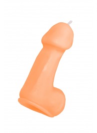 Оранжевая свеча в форме пениса - 47 гр. - Pecado - купить с доставкой в Пскове