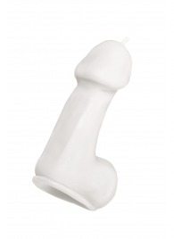 Белая свеча в форме пениса - 47 гр. - Pecado - купить с доставкой в Пскове