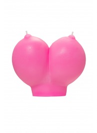 Розовая свеча «Сиськи» - 150 гр. - Pecado - купить с доставкой в Пскове