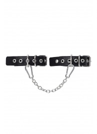 Черные оковы из одного ремешка с люверсами - Pecado - купить с доставкой в Пскове