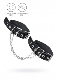Черные оковы из одного ремешка с люверсами - Pecado - купить с доставкой в Пскове