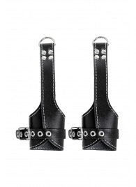 Черные подвесы с белой строчкой - Pecado - купить с доставкой в Пскове